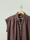 J.Crew Brown Linen Shirt (XS)