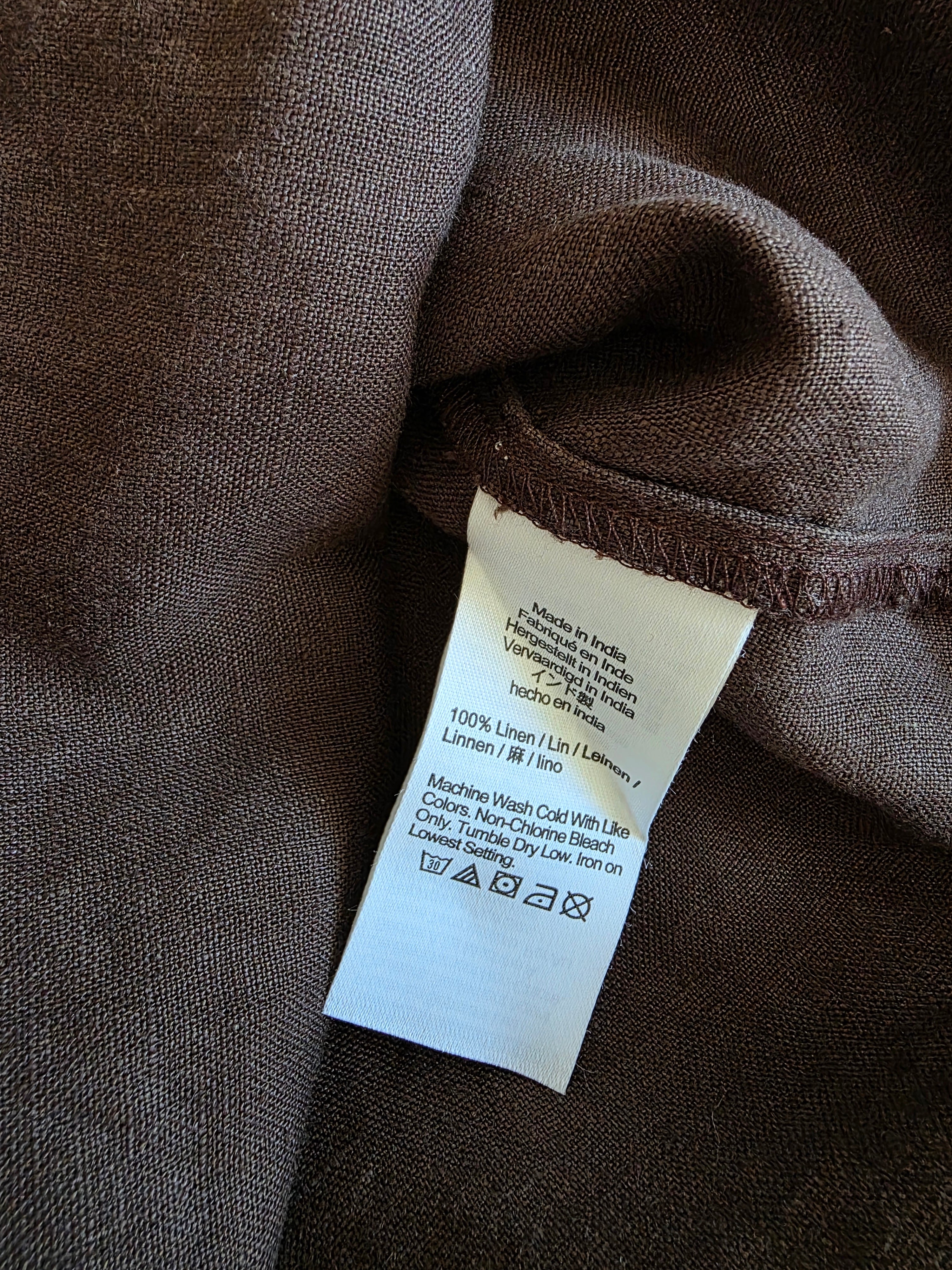 J.Crew Brown Linen Shirt (XS)