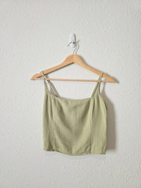 Abercrombie Linen Blend Crop Tank (XS)