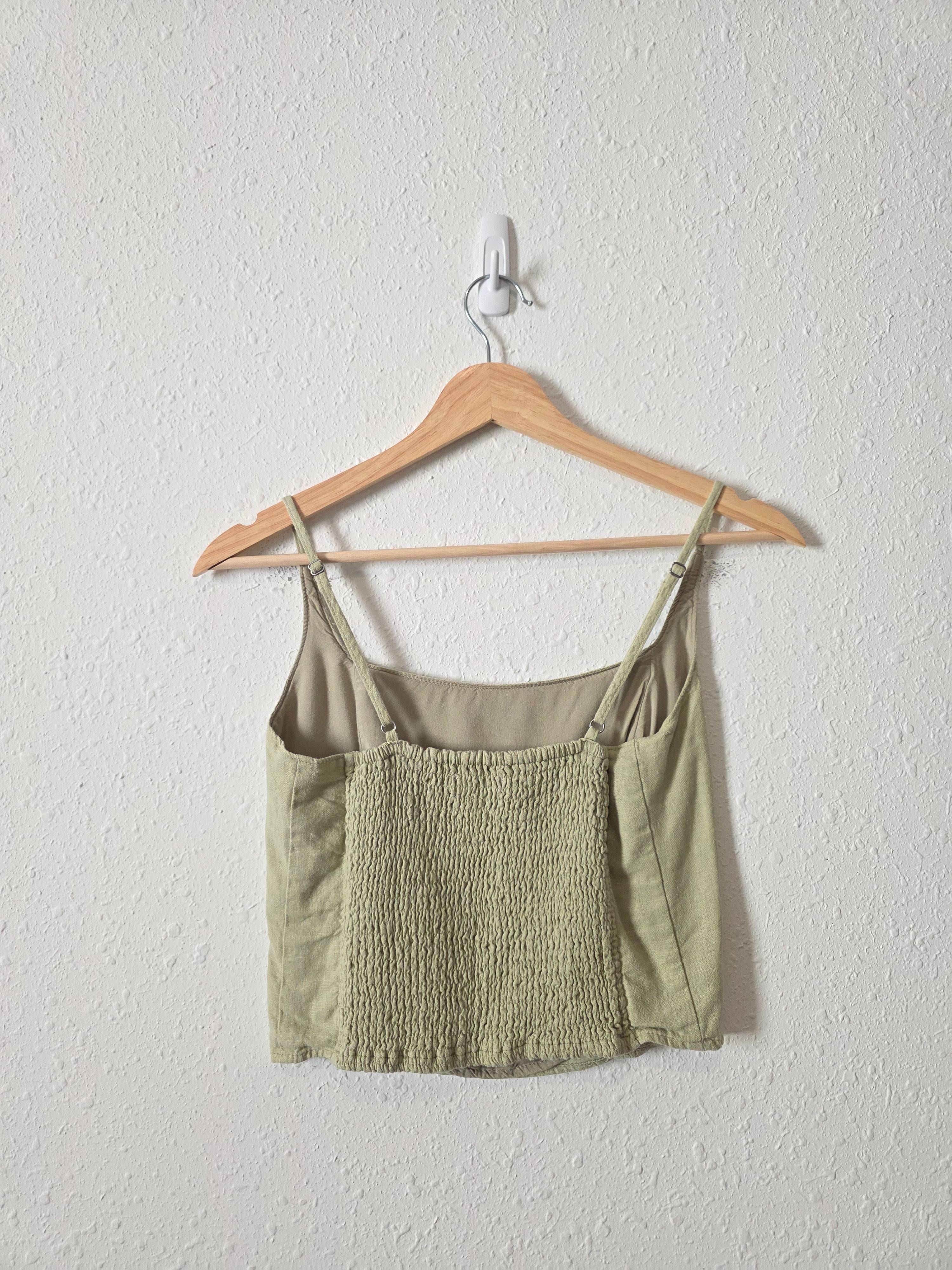 Abercrombie Linen Blend Crop Tank (XS)