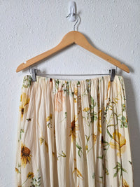 Floral Cotton Midi Skirt (M)