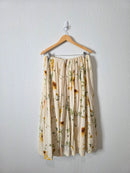 Floral Cotton Midi Skirt (M)