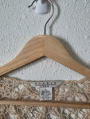 Vintage Crochet Tie Front Top (XL)