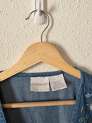 Vintage Floral Embroidered Vest (L)