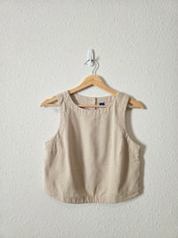 NEW Linen Blend Button Back Top (XS)