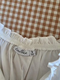 White Puff Sleeve Cotton Top (3X)