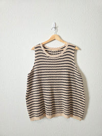 Doe & Rae Striped Knit Tank (L)