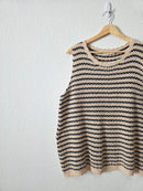 Doe & Rae Striped Knit Tank (L)
