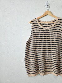 Doe & Rae Striped Knit Tank (L)