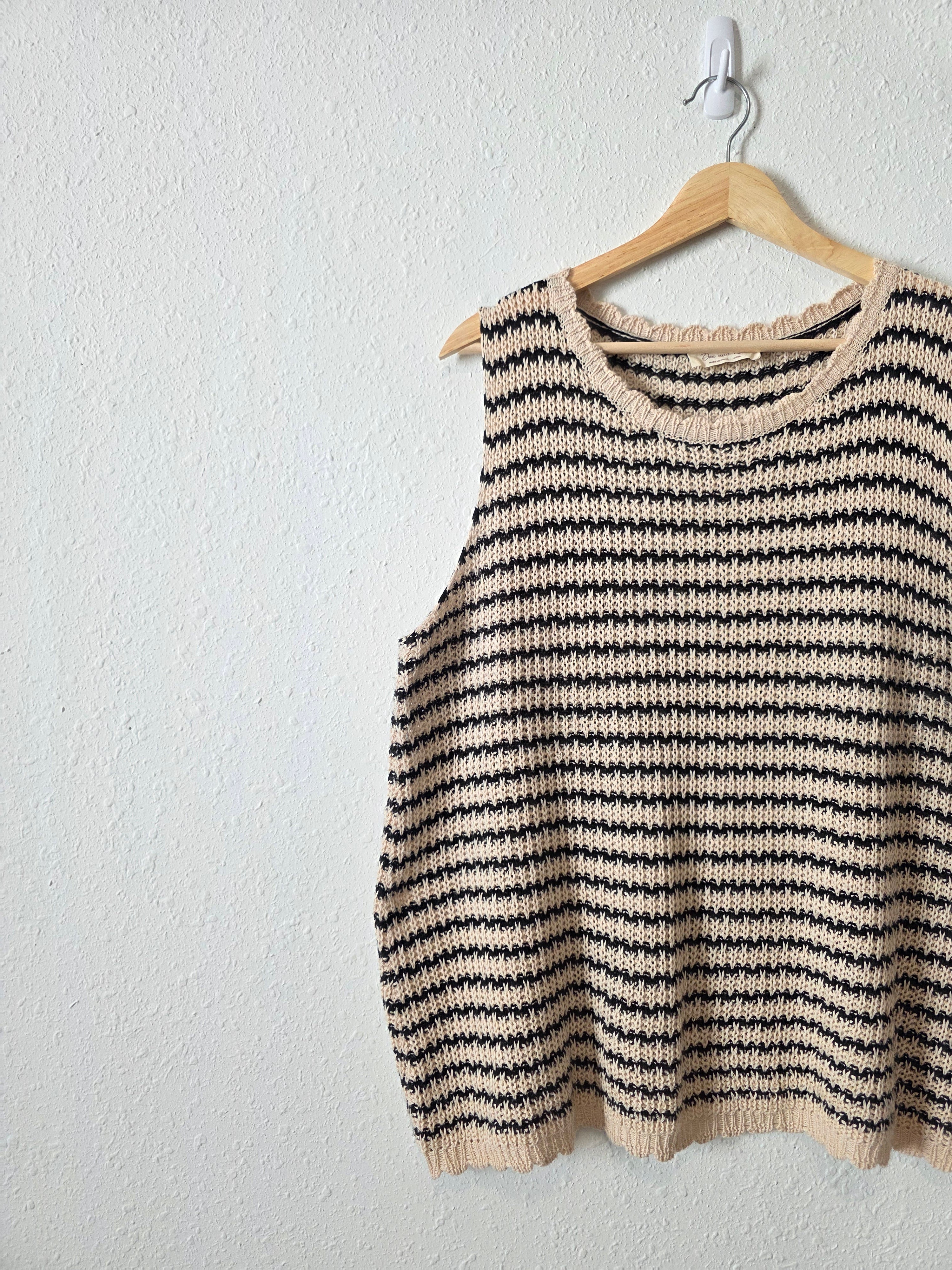 Doe & Rae Striped Knit Tank (L)