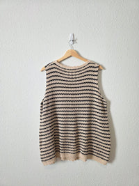 Doe & Rae Striped Knit Tank (L)