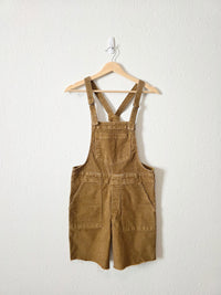 Aerie Brown Corduroy Shortalls (XXS)