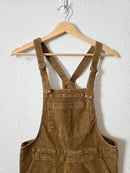 Aerie Brown Corduroy Shortalls (XXS)