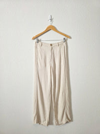 Linen Blend Wide Leg Pants (26)