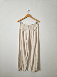 Linen Blend Wide Leg Pants (26)
