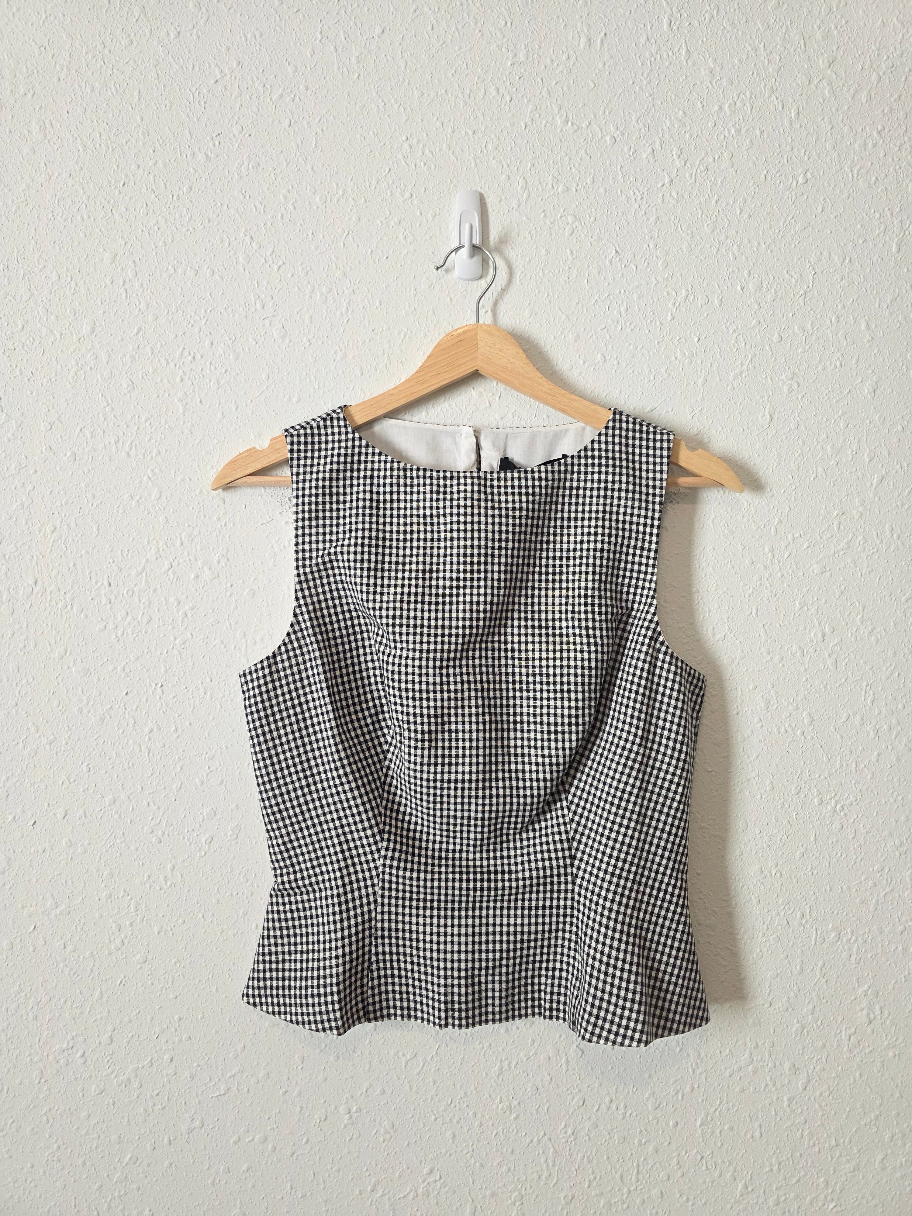 NEW Opt Gingham Linen Cotton Tank (4)