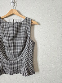 NEW Opt Gingham Linen Cotton Tank (4)