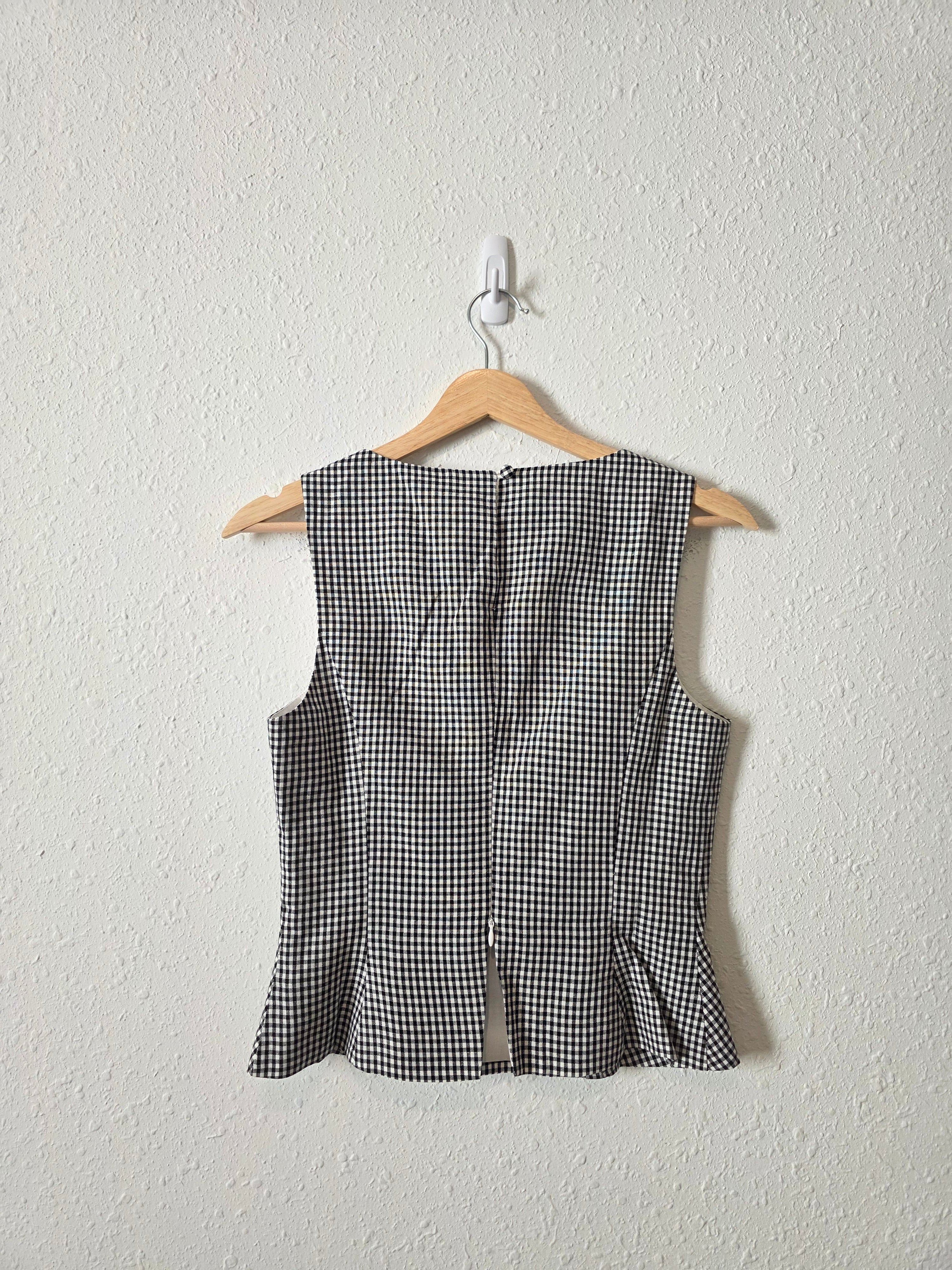 NEW Opt Gingham Linen Cotton Tank (4)