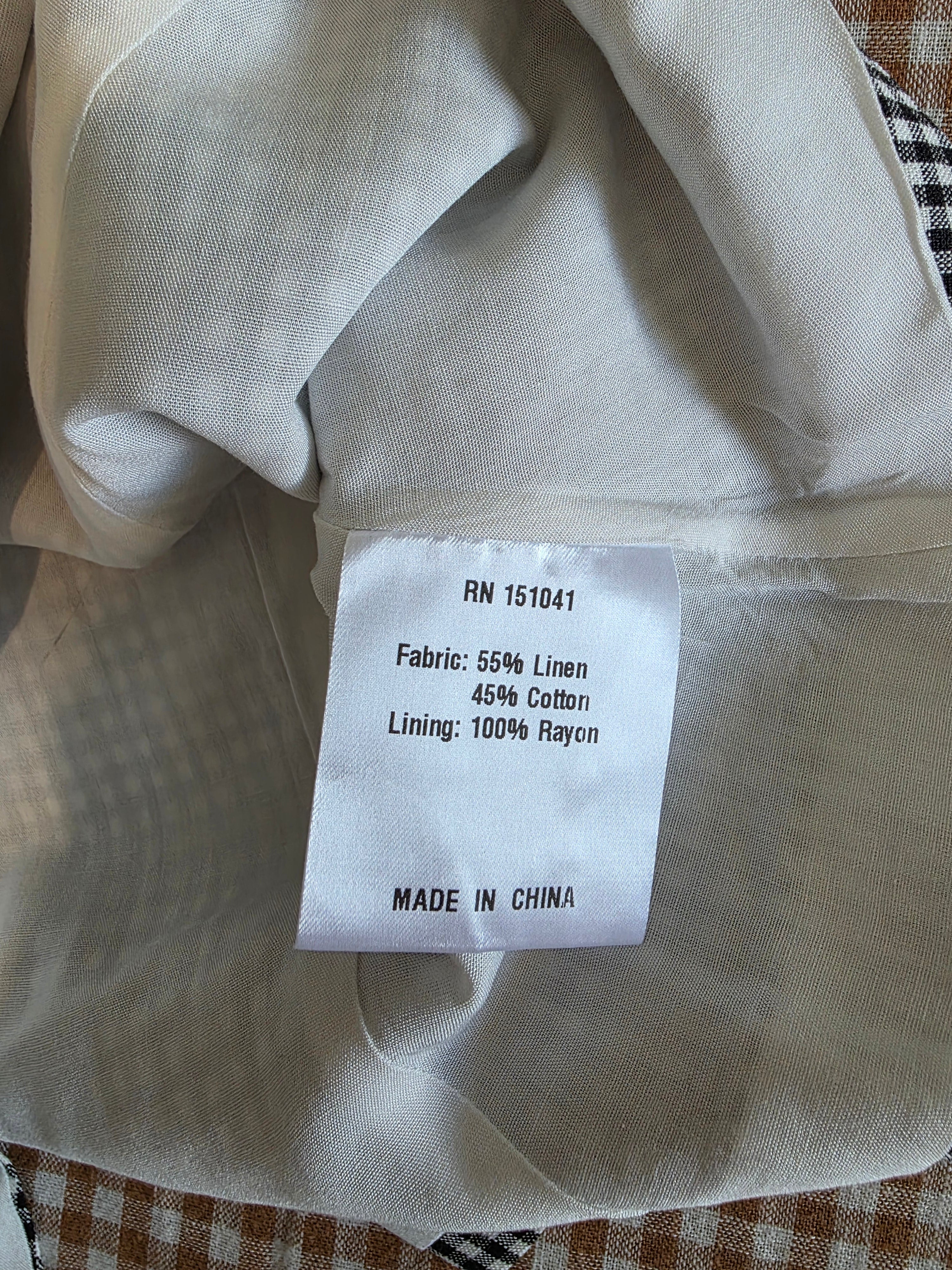NEW Opt Gingham Linen Cotton Tank (4)