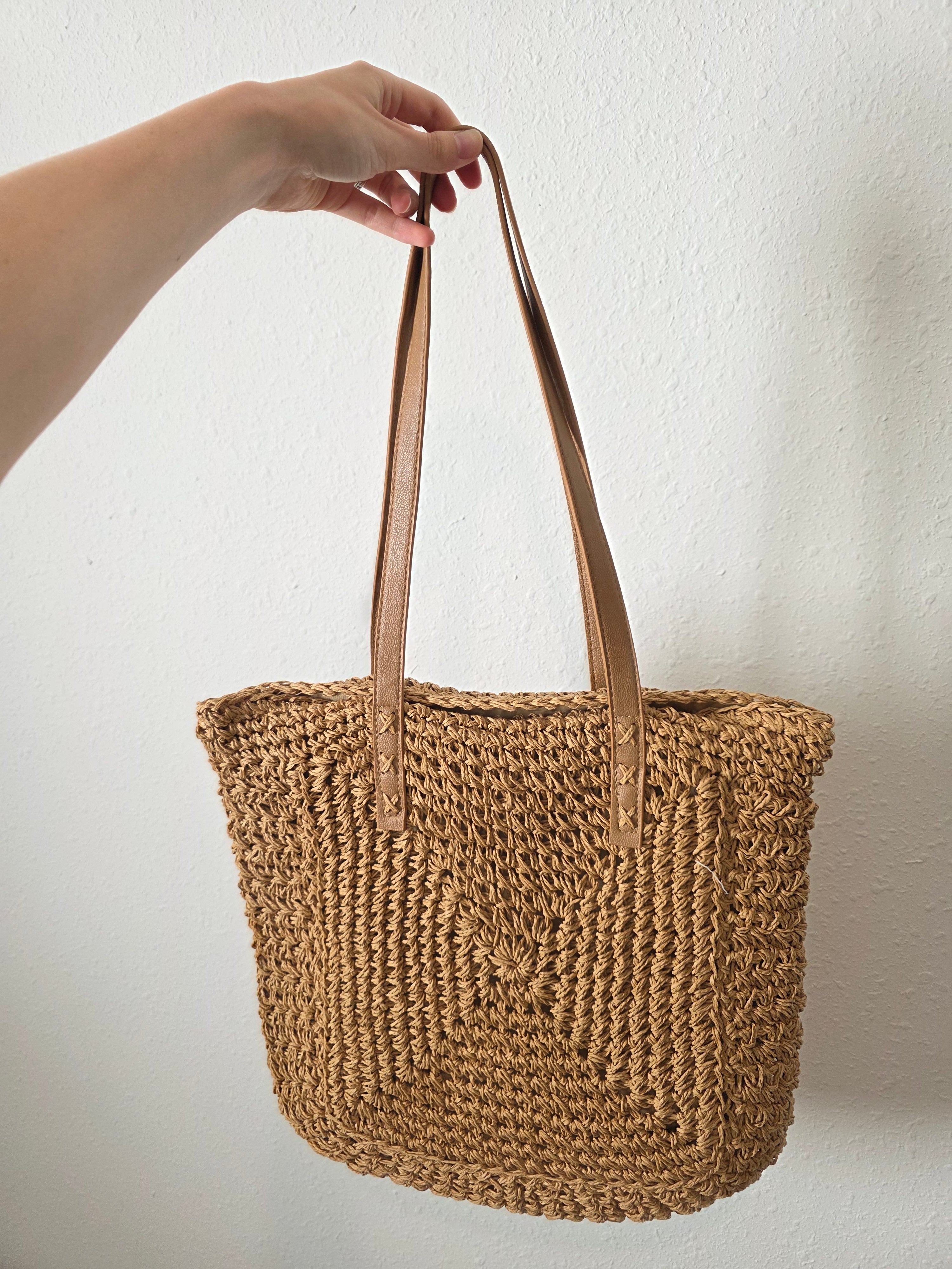 Raffia Straw Beach Bag