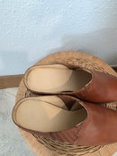 Frye Cognac Leather Mules (7.5)