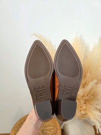 Frye Cognac Leather Mules (7.5)