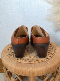 Frye Cognac Leather Mules (7.5)