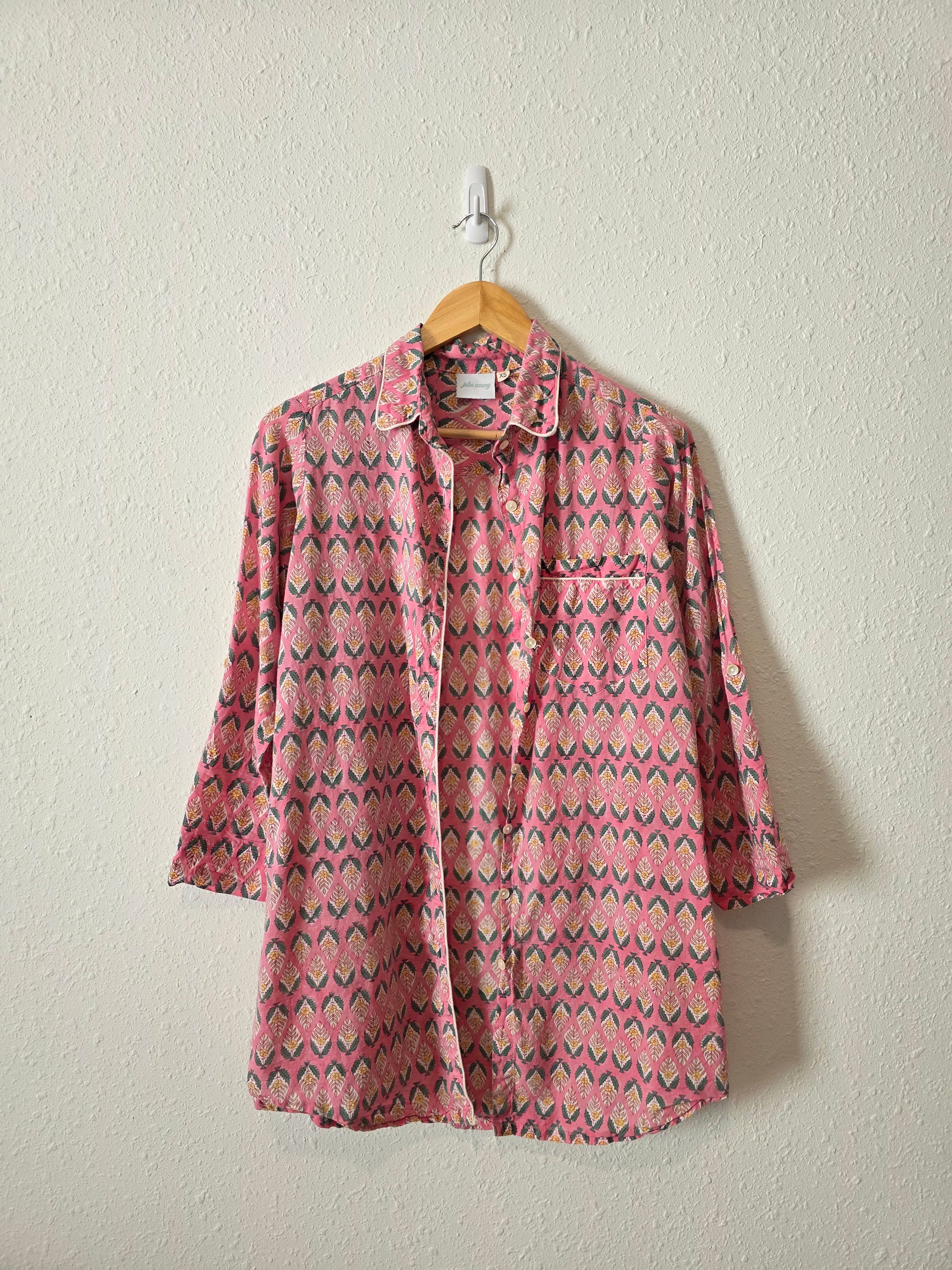 Julia Amory Floral Oversized Button Up (XS)