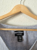 Striped Linen Button Up Shirt (3X)
