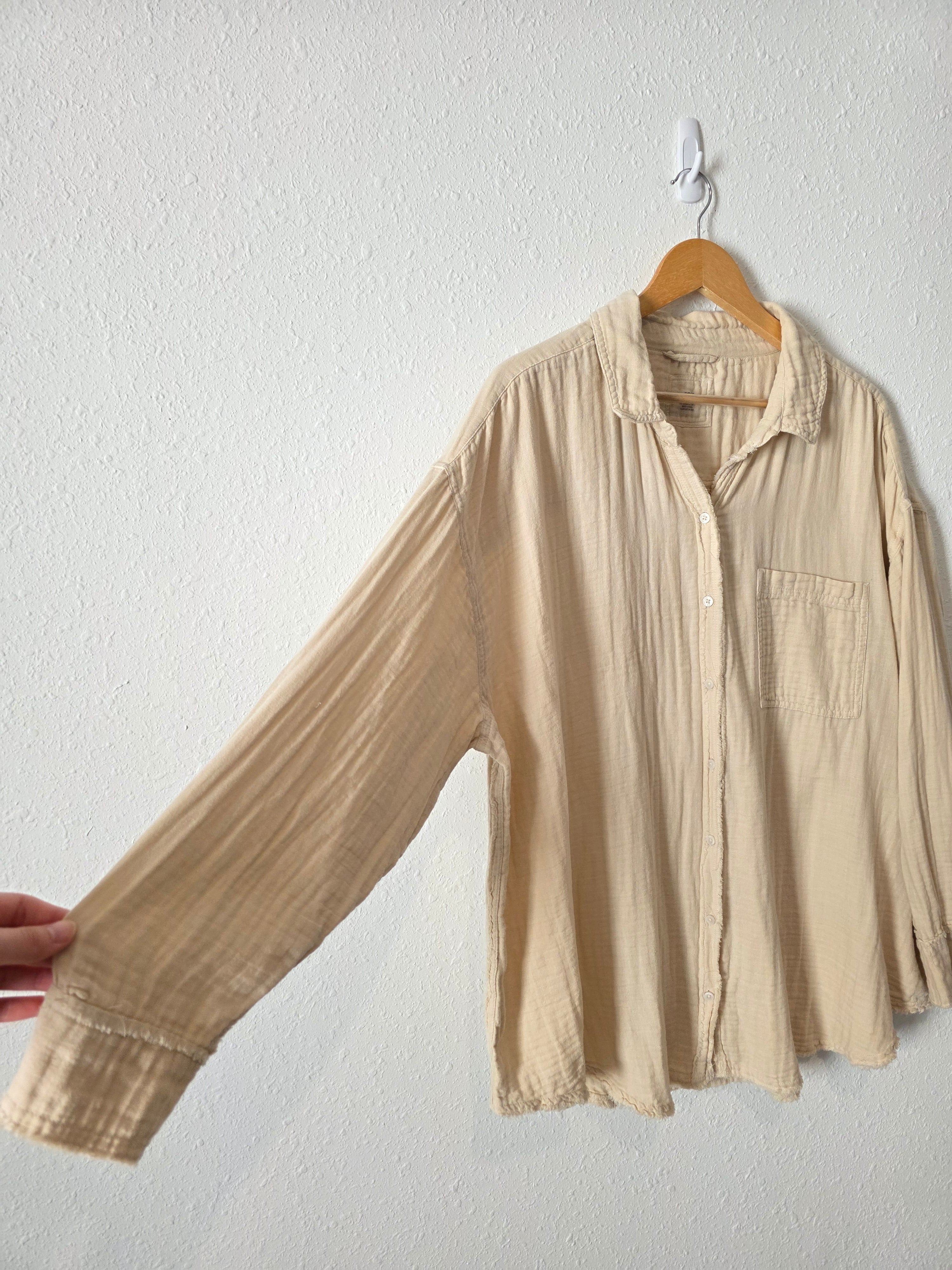 Aerie Oversized Cotton Gauze Shirt (XL)