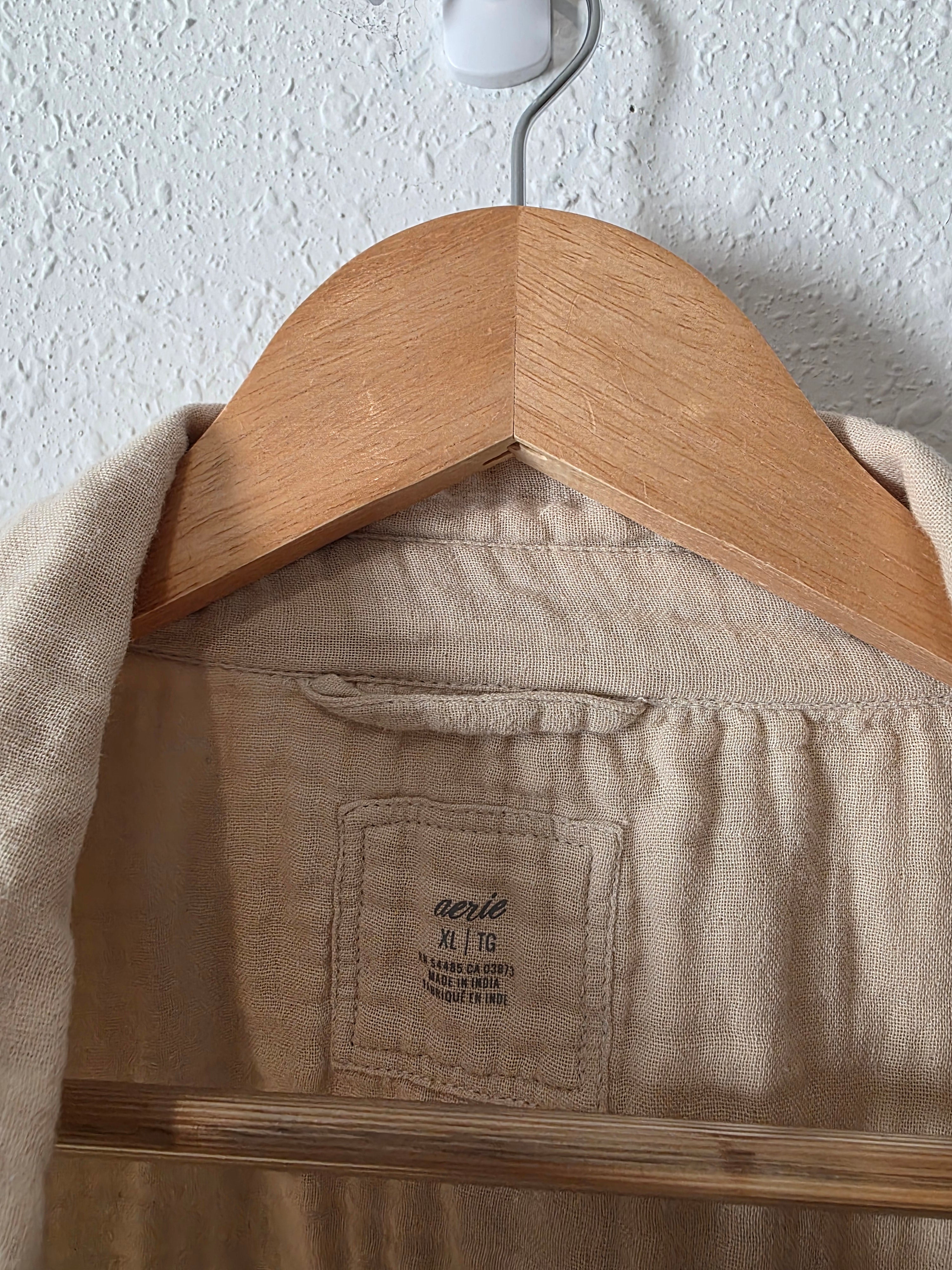 Aerie Oversized Cotton Gauze Shirt (XL)