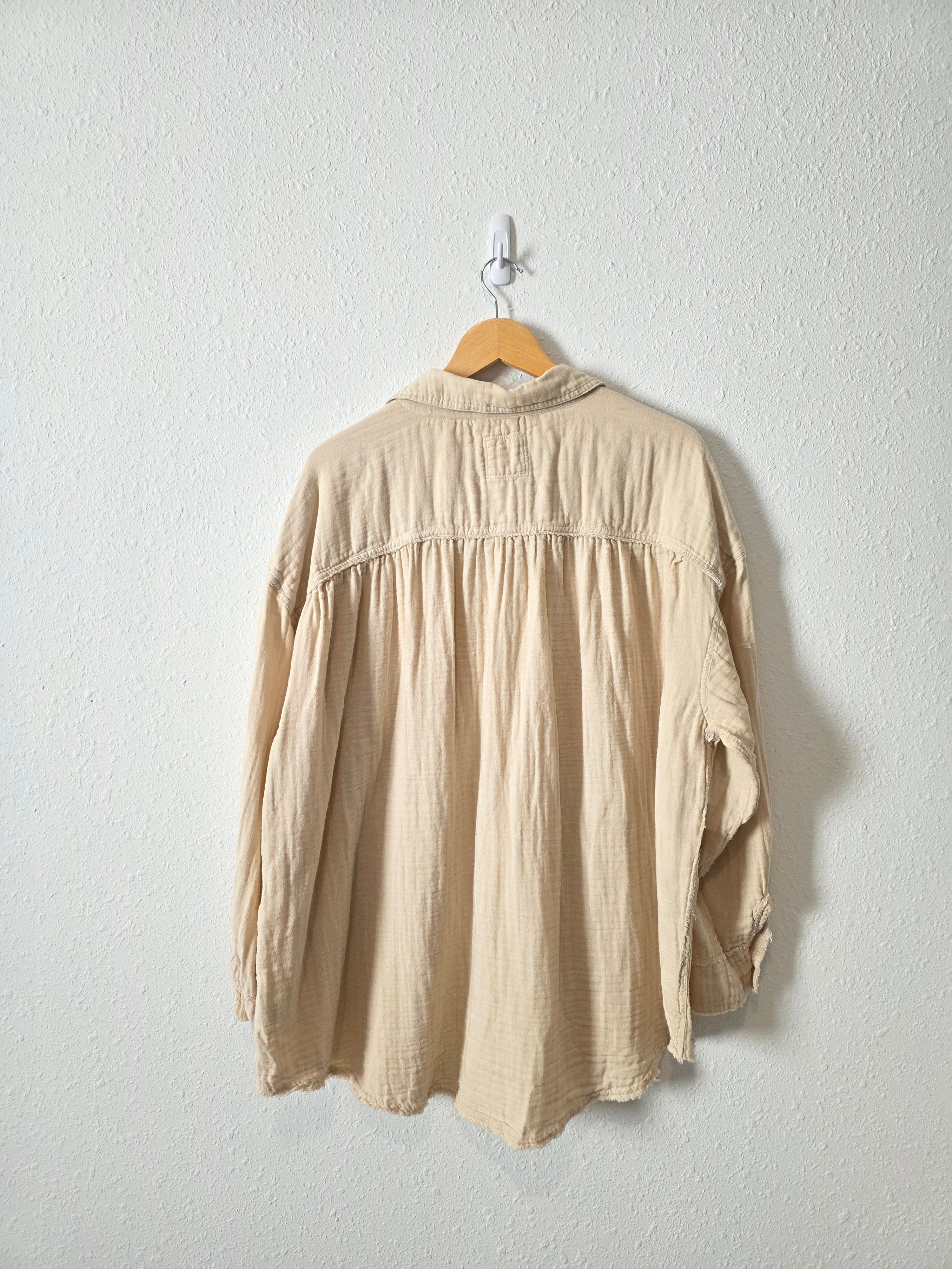 Aerie Oversized Cotton Gauze Shirt (XL)