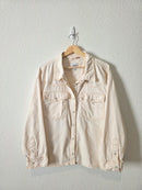 Kensie Ecru Snap Button Shirt Jacket (XL)