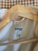 Kensie Ecru Snap Button Shirt Jacket (XL)