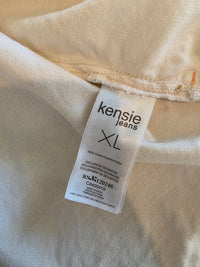 Kensie Ecru Snap Button Shirt Jacket (XL)