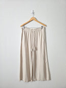 Hem & Thread Linen Blend Wide Leg Pants (L)