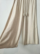 Hem & Thread Linen Blend Wide Leg Pants (L)