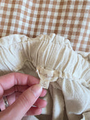 Hem & Thread Linen Blend Wide Leg Pants (L)