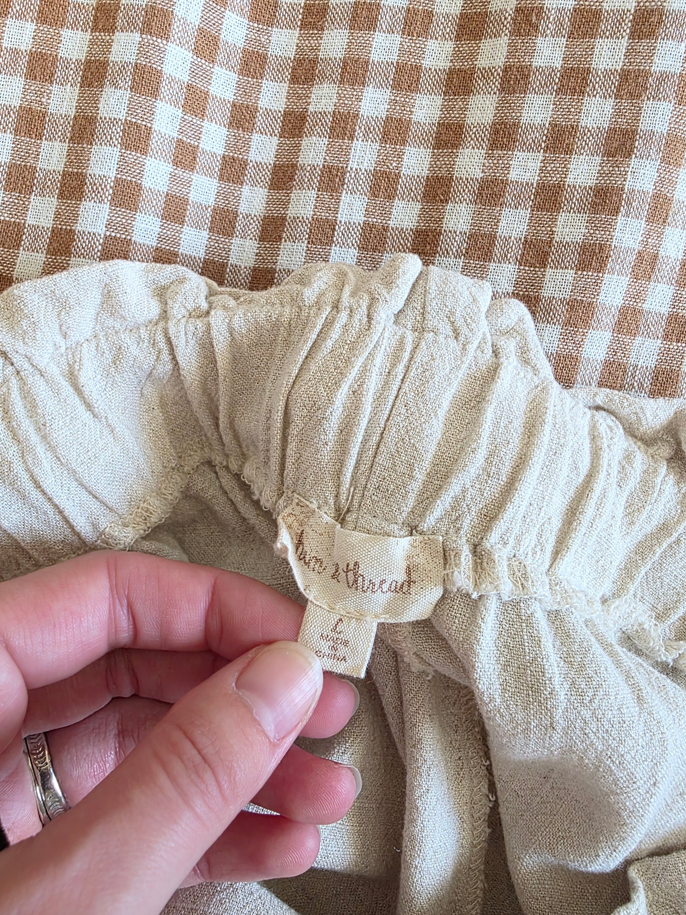 Hem & Thread Linen Blend Wide Leg Pants (L)