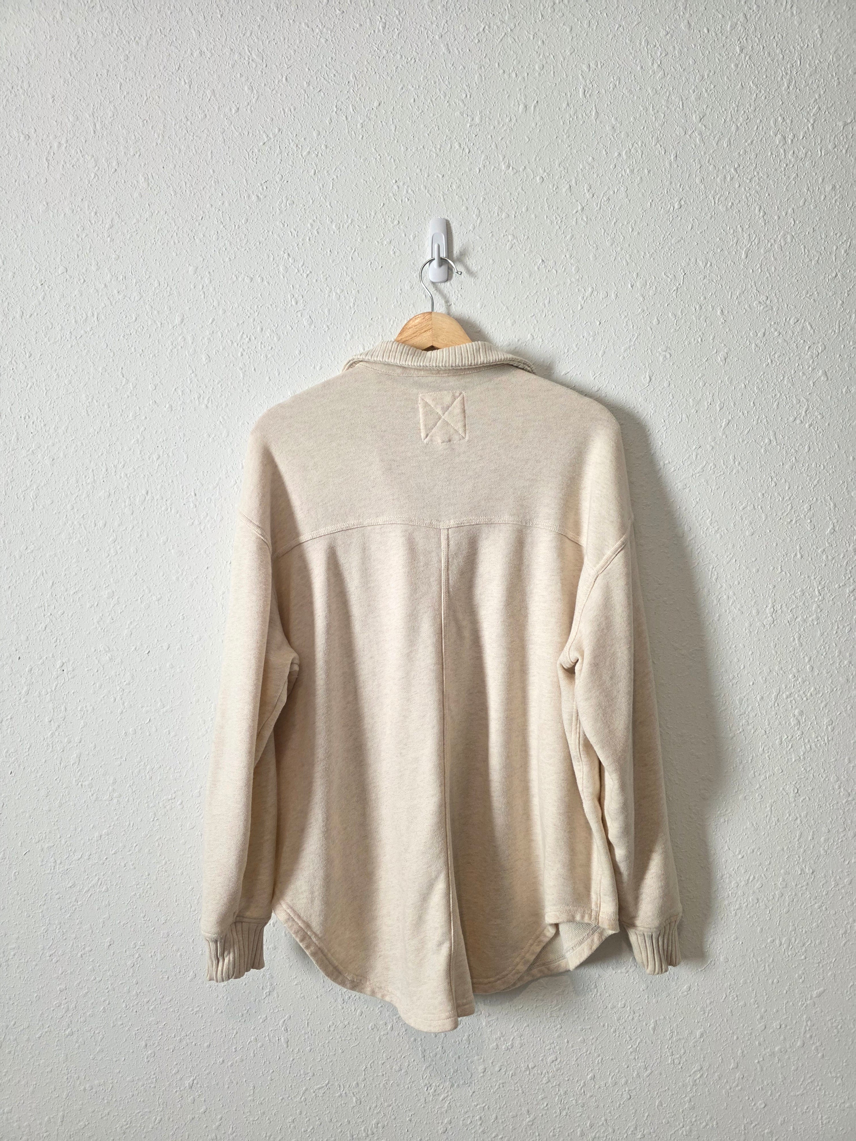 Aerie Oat Oversized Shirt Jacket (XS)