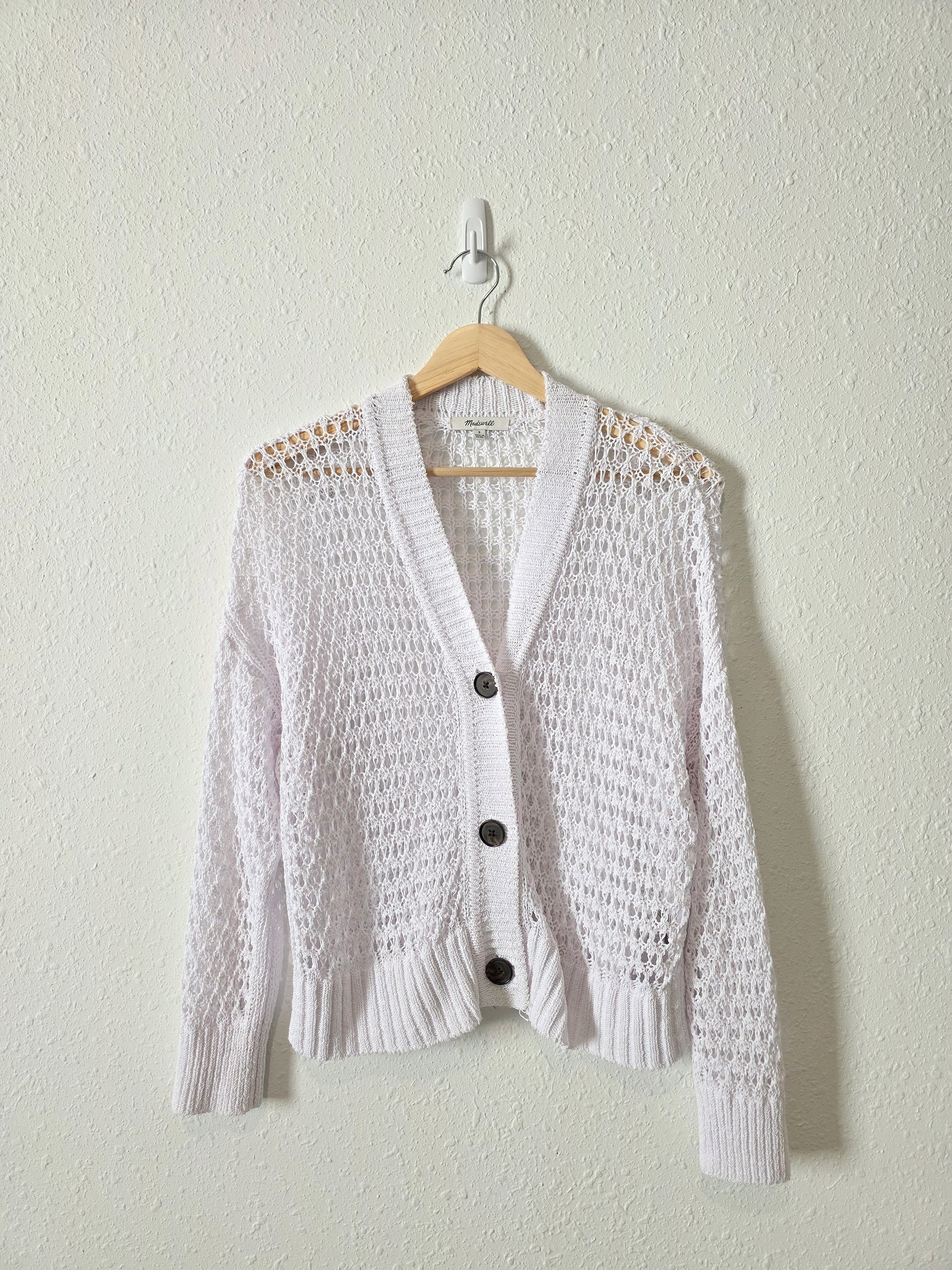 Madewell Open Stitch Cotton Blend Cardigan (S)