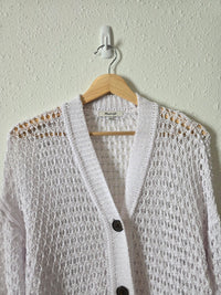 Madewell Open Stitch Cotton Blend Cardigan (S)