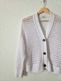 Madewell Open Stitch Cotton Blend Cardigan (S)