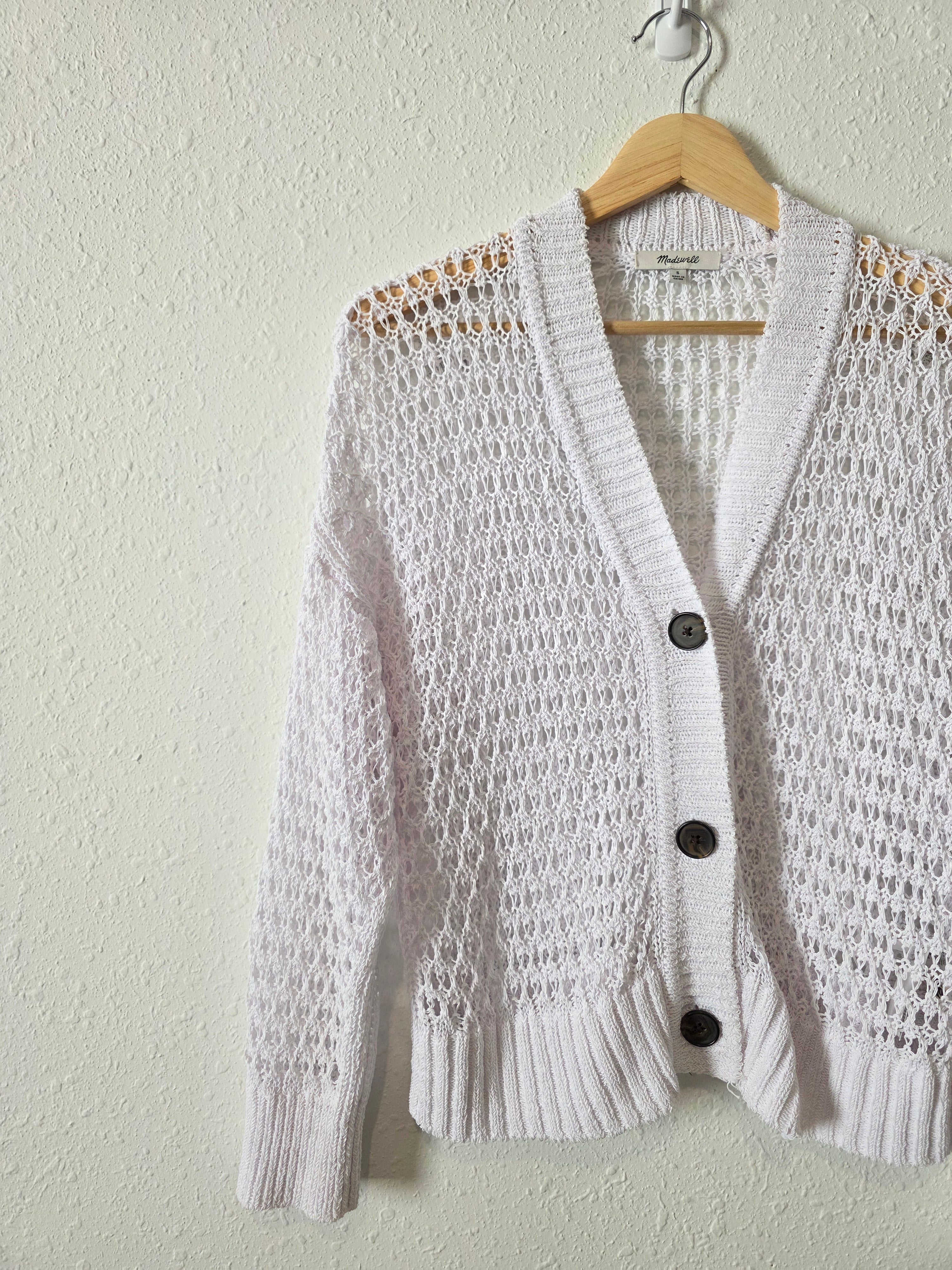 Madewell Open Stitch Cotton Blend Cardigan (S)