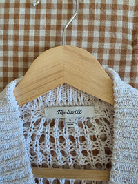 Madewell Open Stitch Cotton Blend Cardigan (S)