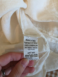 Cream Button Back Linen Top (M)