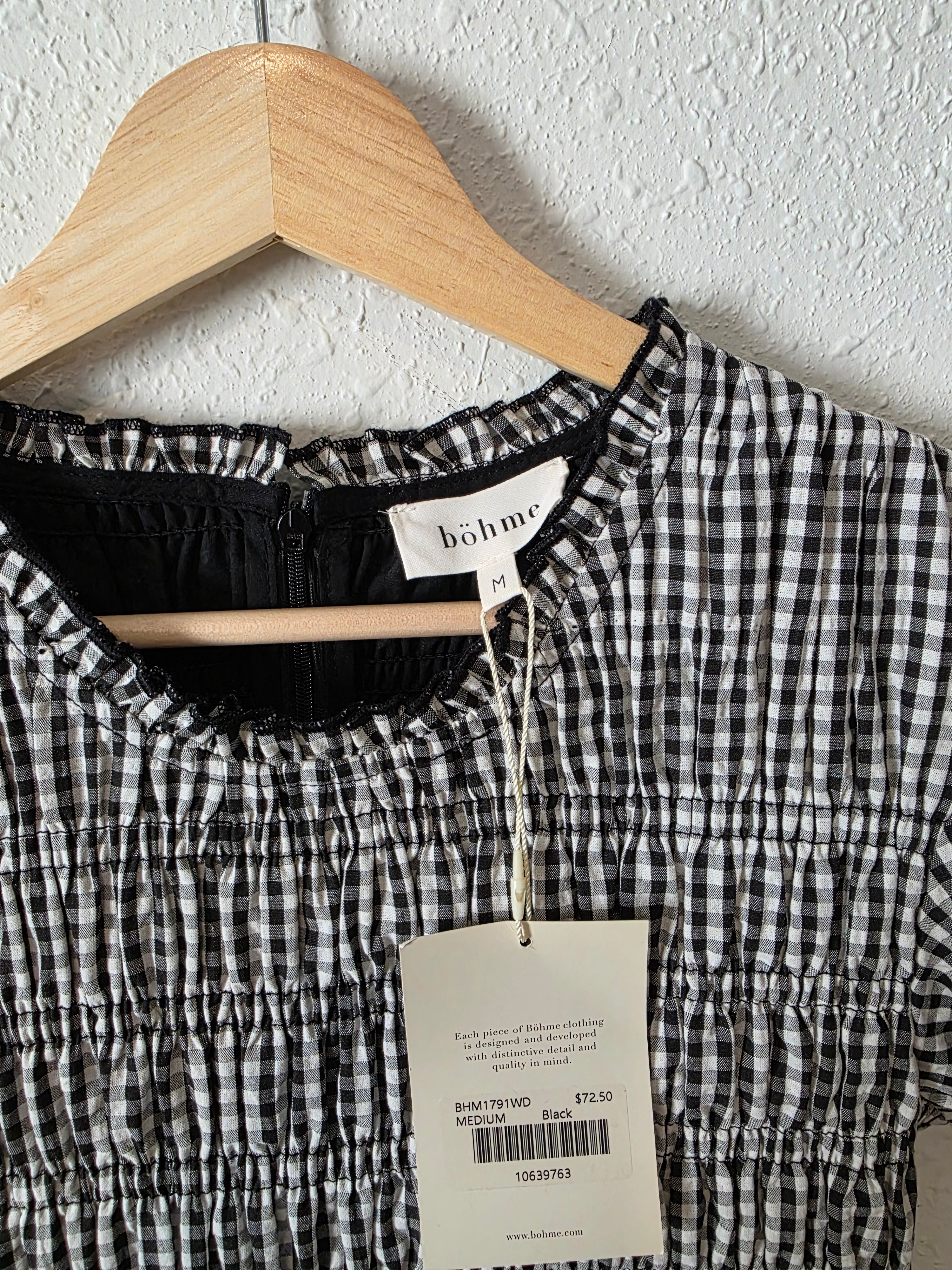 NEW Bohme Gingham Maxi Dress (M)