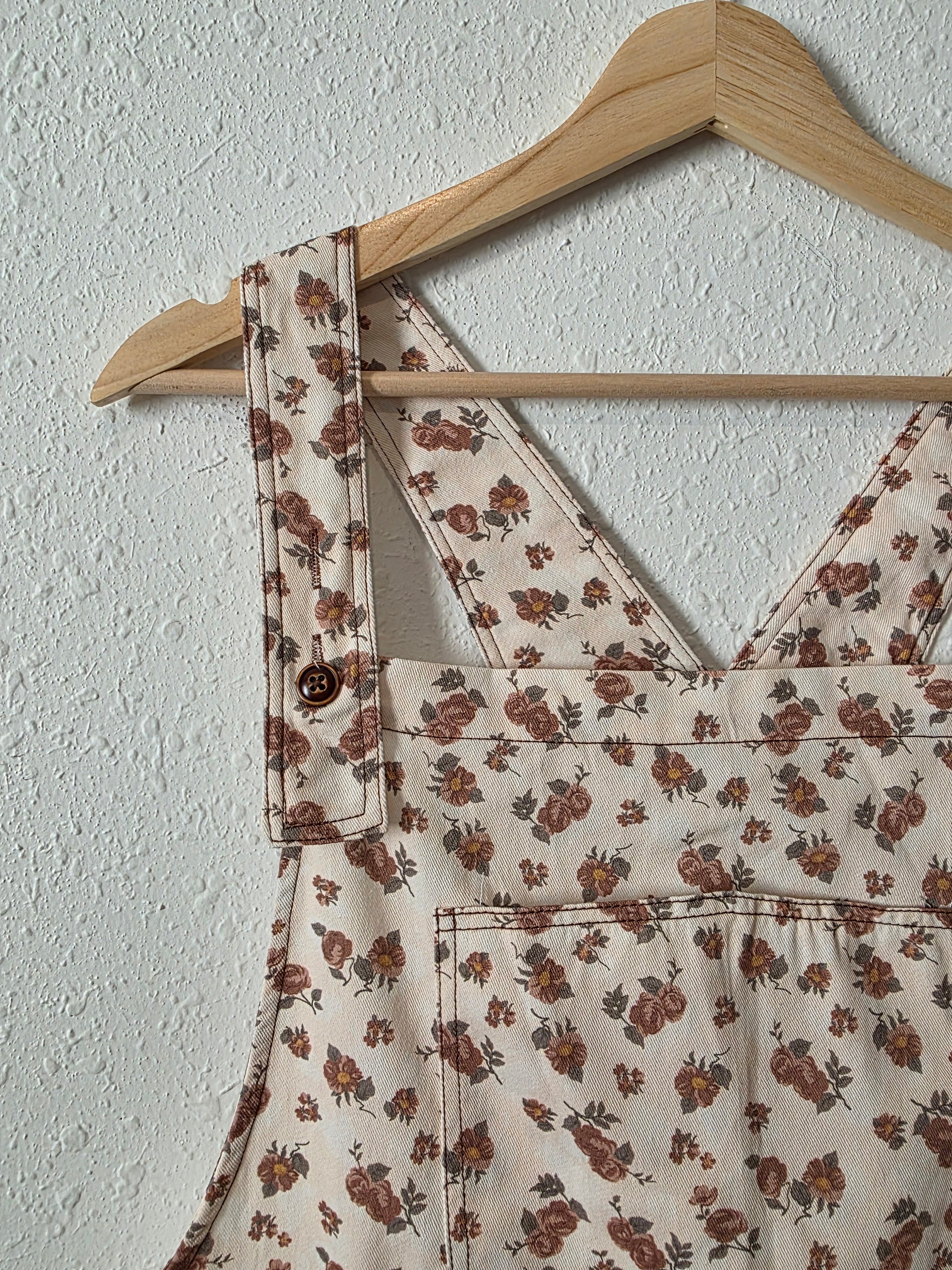 Floral Print Cotton Overalls (1X)