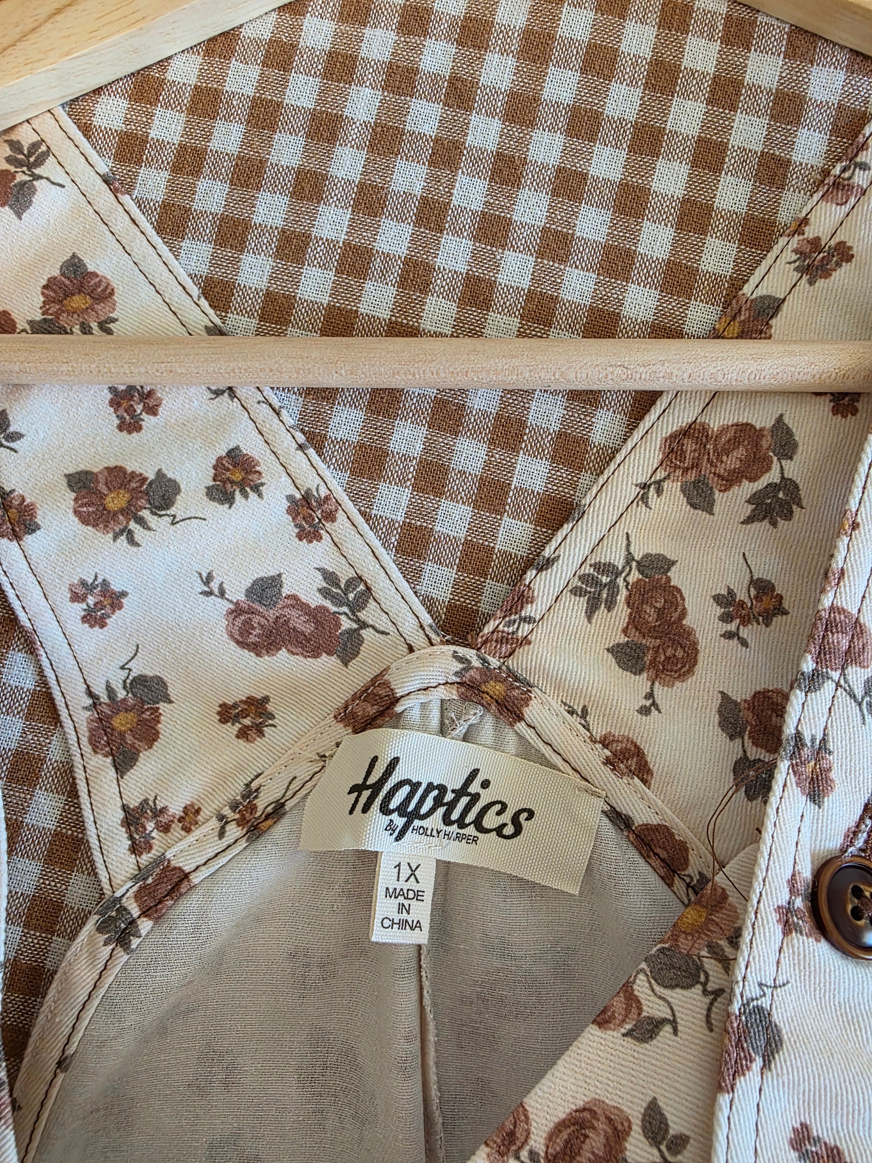 Floral Print Cotton Overalls (1X)