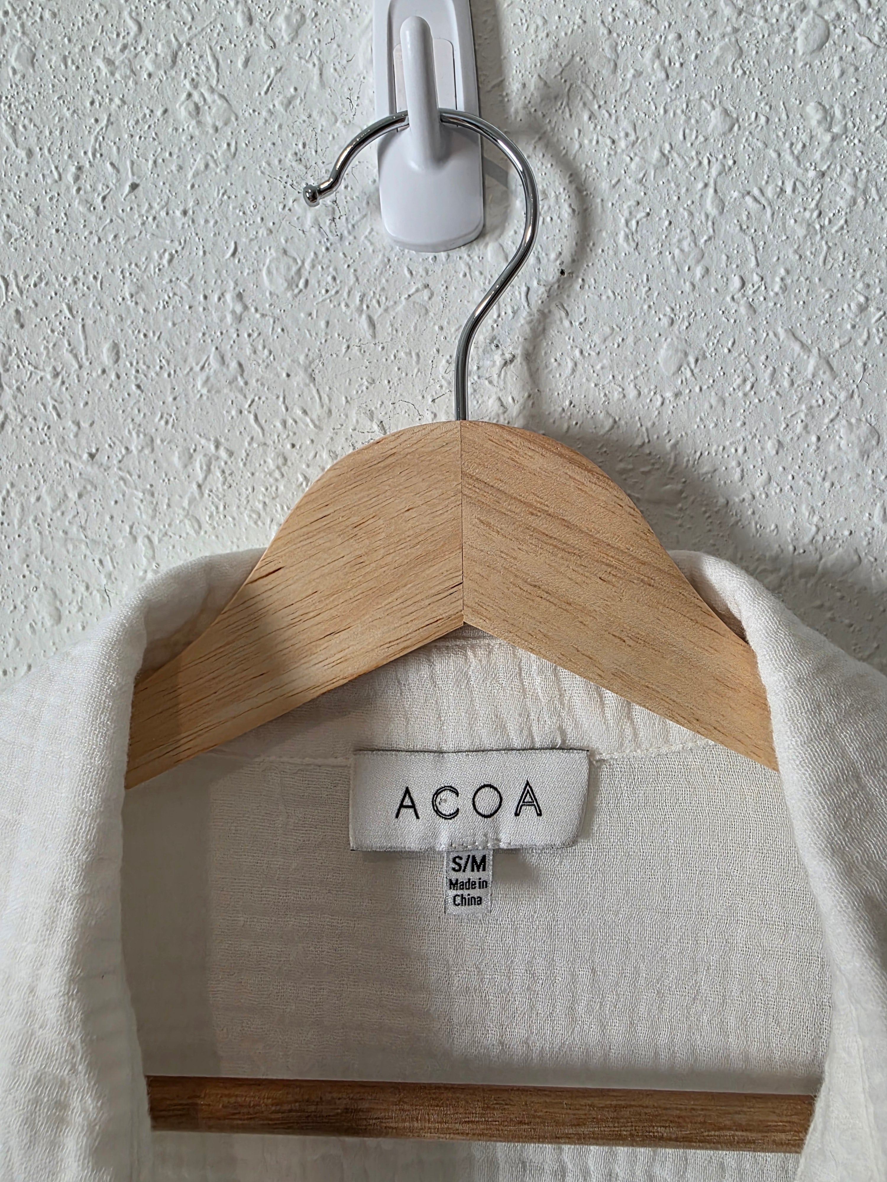 Acoa Cotton Gauze Button Up (S/M)